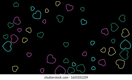 Hearts Background. Love style. Confetti texture. Romantic print.
