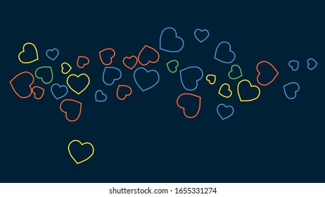 Hearts Background. Love style. Confetti texture. Romantic print.
