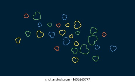 Hearts Background. Love style. Confetti texture. Romantic print.
