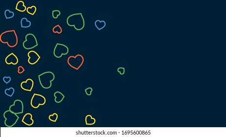 Hearts Background. Love style. Confetti texture. Romantic print.
