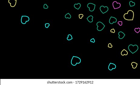 Hearts Background. Love style. Confetti texture. Romantic print.
