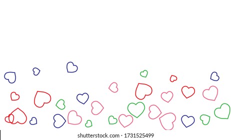 Hearts Background. Love style. Confetti texture. Romantic print.
