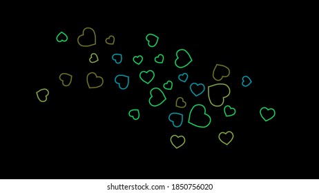 Hearts Background. Love style. Confetti texture. Romantic print.

