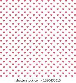Hearts background on white background