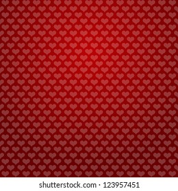 hearts background red