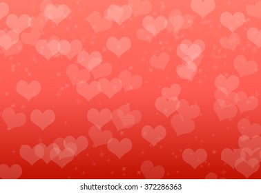 hearts background red