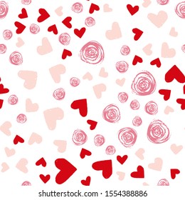 Hearts background. Seamless pattern for your design