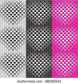 hearts background seamless vector pattern, valentine day love beautiful wallpaper, 