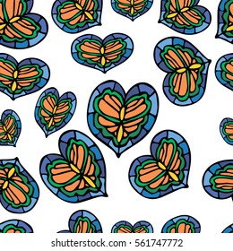 Hearts background for textile or decoration