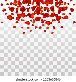 Hearts background with transparent effect