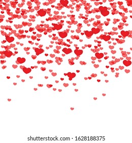 Hearts background, Valentine Day falling heart pink confetti
