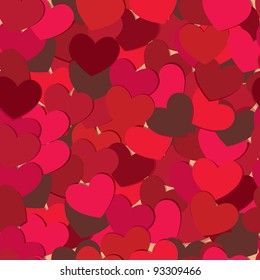 Hearts background. Valentine greeting card. Vector illustration.