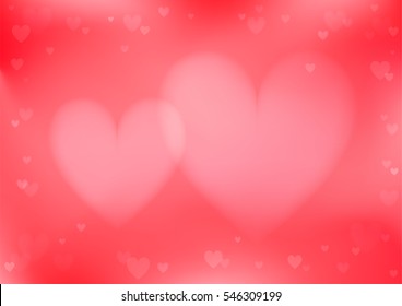Hearts background for Valentines Day card. Vector illustration.