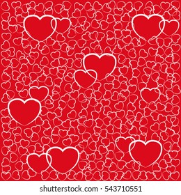 hearts as background. valentines day concept, many hearts