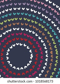 Hearts background for Valentine's day and greetings with love.