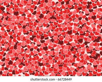 Hearts background - Valentine's day illustration. Love texture.