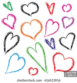 Hearts. Background. Valentine's Day. Love. Feelings. Set. For your design.