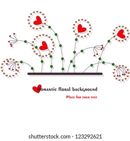 hearts background, vector