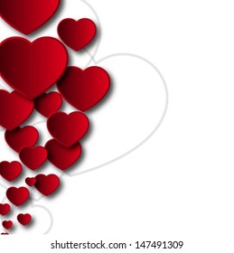 hearts background | vector