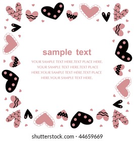 hearts background vector