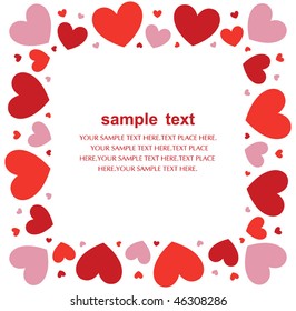 hearts background vector
