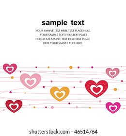 hearts background vector
