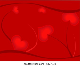Hearts background (vector)