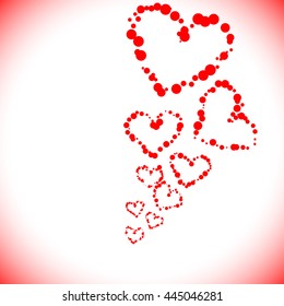 Hearts background. Vector illustration