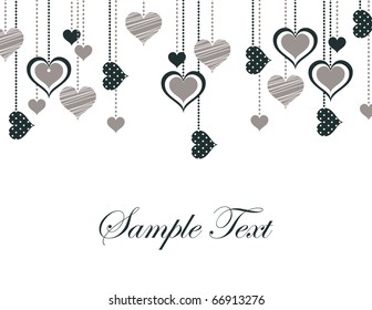 Hearts Background. Vector Illustration.