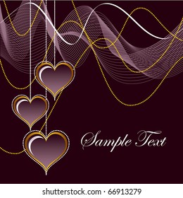 Hearts Background. Vector Illustration.
