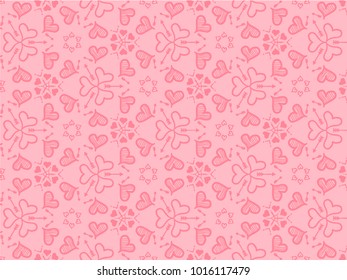 Hearts background vector illustration for love concept and wallpaper.