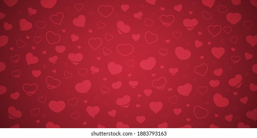 Hearts background vector illustration. Wedding or Valentines day decor design