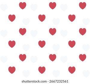Hearts background. Vector seamless pattern.
