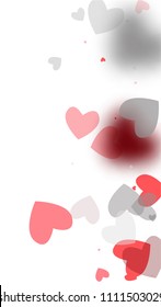  Hearts Background for your Design. Many Random Falling Hearts. Wedding Background for Greeting Card, Invitation or Banner.

 Vector illustration.