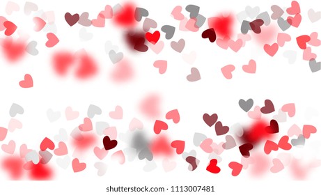  Hearts Background for your Design. Many Random Falling Hearts. Wedding Background for Greeting Card, Invitation or Banner.

 Vector illustration.