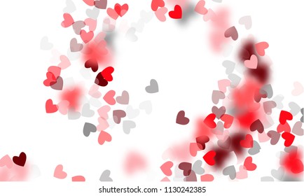  Hearts Background for your Design. Many Random Falling Hearts. Wedding Background for Greeting Card, Invitation or Banner.

 Vector illustration.