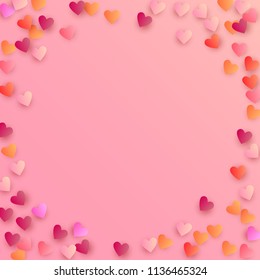 Hearts Background for your Design. Many Random Falling Hearts. Wedding Background for Greeting Card, Invitation or Banner.

 Vector illustration.