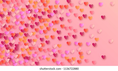  Hearts Background for your Design. Many Random Falling Hearts. Wedding Background for Greeting Card, Invitation or Banner.

 Vector illustration.
