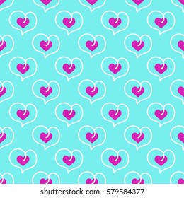 Hearts beauty pink pattern for your design vector eps 10 background