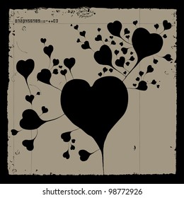 hearts black and grey but warm