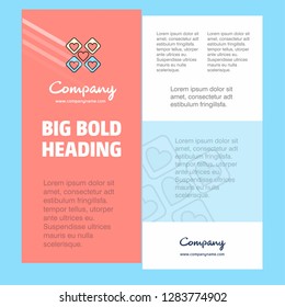 Hearts blocks Business Company Poster Template. with place for text and images. vector background