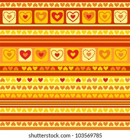 Hearts, Blocks, Rows Color Background, Vector Version