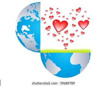 Hearts bursting from the earth