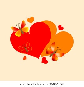 Hearts and butterflies