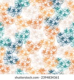 Hearts, butterflies, polka dot, Zigzag, striped, Stars, confetti.   Pastel color background.