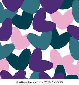 Hearts, butterflies, polka dot, Zigzag, striped, Stars, confetti.  Multicolored hearts. Bright pattern.