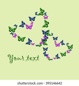 Hearts from the butterflies shape