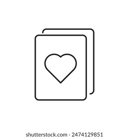 Hearts card icon design, isolated on white background, vector illustration