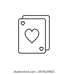 Hearts Card Icon Design, isoliert auf weißem Hintergrund, Vektorillustration