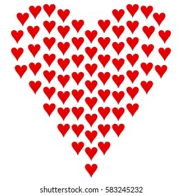 Hearts. Card suit icon vector, playing cards symbols vector, set icon symbol suit, card suit icon sign, icon - stock vector